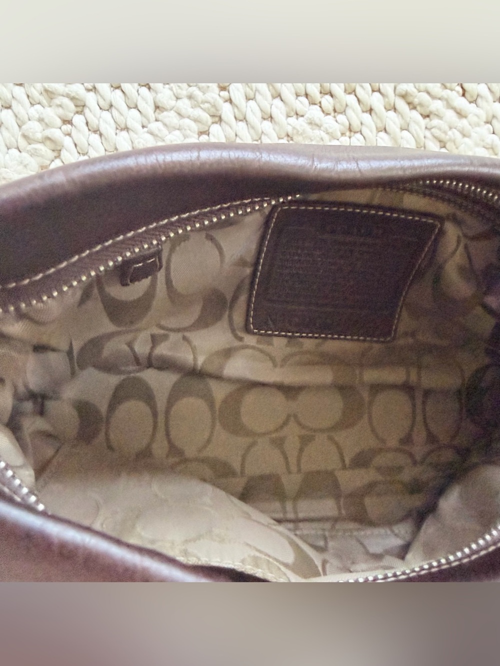 Vintage COACH Legacy East West Duffle Mahogany leather shoulder bag purse 1417 - Picture 11 of 13
